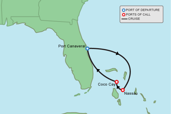 Cruise itinerary map
